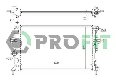 PR 5051A1 PROFIT Радиатор, охлаждение двигателя